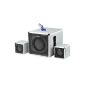 Musicman BT-X3 2.1 SoundStation Bluetooth speakers (27 watts RMS) Silver (Electronics)