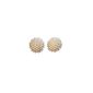 Demarkt Pretty Earrings Circular Margarite Small Pearl Stud Earrings for Women (Jewelry)