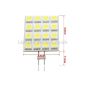 G4 16 super-power SMD LED (warm white - 16 x 5050 SMD LED - 120 ° viewing angle - G4 socket - 12V DC) Whooping 200 lumens brightest