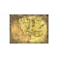 Lord of the Rings poster map of Middle Earth - Poster Super Size (98cm x 135,5cm)