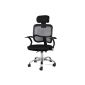 SUPER OFFERS! ☆ 360 ° rotatable office chair with net cover executive chair swivel chair desk chair many color and style NEW ☆ (D, Black)