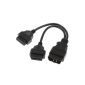 Adapter 16 Pin OBD 2 II Extension Cable Male to 2x female Diagnostics Interface Splitter Adapter - There are two devices can be connected simultaneously (Electronics)