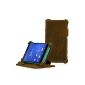MANNA Ultraslim Sony Xperia Z3 Compact shell of nubuck leather, brown, deployable Case (Electronics)