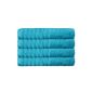 Cotton terry towel set 4 pcs towels 4x 50x100 570 g / m² Pisa turquoise