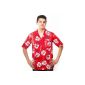 Hawaiian Shirt Pacific Flower in blue or red, M, L, XL and XXL (Textiles)