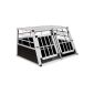 Cage box mobile dog transport crate aluminum double-XXL (Miscellaneous)