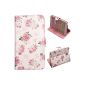 Voguecase® Protective Carrying Case Leather Wallet Case Case Cover for Samsung Galaxy Note 3 Neo (N7505) (herbaceous peony) + Free Universal stylus (Warning: not suitable for Samsung Galaxy Note 3, only compatible with Samsung Galaxy Note 3 Neo!) (Wireless Phone Accessory)