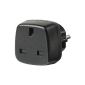 Brennenstuhl travel plug / adapter GB - shockproof black, 1508530 (Electronics)