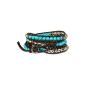 SilberDream leather bracelet stone turquoise Ladies leather strap genuine leather LA3191T (jewelry)