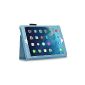 Bingsale Leather Case for iPad Air with flap / stand positioning support and resumes from sleep (light blue) (Electronics)
