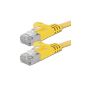 7.5m - Fi Flat Cable CAT.7 | yellow - 1 piece | to 10 Gbit / s - Gigabit LAN network cables | halogen free | plated connection | CAT5 CAT6 kompatiben | ribbon | ribbon cable | Lankabel | for flooring, laminate, parquet, border strips, skirting boards , carpets ideally Suited (Electronics)