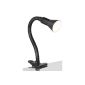 Black clip to the lighting lamp Spotlight with flexible coil - HP014187 (Housewares)