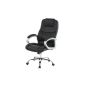Professional office chair Boston XXL executive chair swivel chair US version, 150kg load capacity, leatherette black