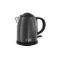 Russell Hobbs 20192-70 Colours Storm Grey Compact Kettle (2200 Watt, 1 l, safety cover, wireless) gray (household goods)
