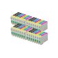 4x-compatible set of 6 + Extra Black printer ink cartridges - Black / Cyan / Magenta / Yellow / Light Cyan / Light Magenta T0807 + T0801 to replace (28 inks) for use in Epson Stylus Photo P50, PX650, PX660 , PX700W, PX710W, PX720WD, PX800FW, PX810FW, R265, R285, R360, RX560, RX585, RX685 (Contains: T0801 T0802, T0803, T0804, T0805, T0806) (Electronics)