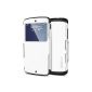 [Front Cover] Spigen Google Nexus 5 Case Protective Front Cover with [Slim Armor View] [Infinity White] Dual Layer Advanced Shock absorption Protective Case w / ViewWindow for Nexus 5 - Infinity White (SGP10793) (Accessories)