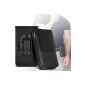 ONX3 Jolla Smartphone PU cover protection Magnetic Flip Leather belt holster case skin cover (Black) (Electronics)