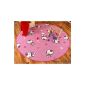 Game Rug Pink Pink Hello Kitty round in 7 sizes, Size: 200 cm Round (household goods)