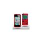 IProtect ORIGINAL APPLE IPHONE 4 / 4S RETRO GAME BOY silicone sleeve with buttons in red // Case Cover Skin (Electronics)
