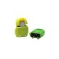 Galaxyworld® Mini OTG adapter Android Robot USB micro-B connector to USB 2.0 connector - 1 - Green (Electronics)