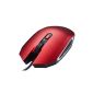 Perixx MX-800R, Programmable Gaming Mouse - optical - 5 button - 2500 dpi - Omron Micro Switches - 1000Hz Ultrapolling - Red (Electronics)