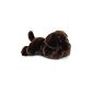 Chocolate brown labrador dog toy 