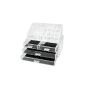 MelodySusie® Storage Box Three Drawers Jewelry Makeup / Cosmetics Presentoir organizer holder clear acrylic with a set of 4 drawers and a support consisting of 16 storage compartments (20 transparent slots) (Others)
