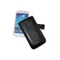 Suncase leather case with pull-back function for the Samsung Galaxy S4 mini i9195 black (Accessories)