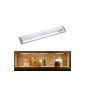 LE LED recessed lamp, display case lighting with motion detector, battery-powered, 10 super bright LEDs, everywhere with magnetic stripe Aufklebar, warm white, LED light strip, strip lights, LED Night Light (tool)