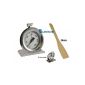 Stainless steel bimetal oven - oven thermometer.  Oven thermometer to 300 ° C Analog with wooden pans / meat turning as Set (Kitchen)