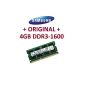 SAMSUNG 1x 4 GB 204 pin DDR3-1600 SO-DIMM (1600Mhz, PC3-12800S, CL11) (Personal Computers)