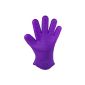 Belmalia Back glove, heat resistant, silicone for kitchen and barbecue, potholder, oven mitt, purple violet (household goods)