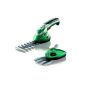 Bosch Isio grass and shrub shears Battery Set + grass shear blade razor + shrub + charger (3.6V, 8 cm blade width) (tool)