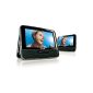 Philips PET7432 Portable DVD Player Dual Screen 7 