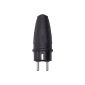 Very robust, UV-resistant, high-quality rubber SCHUKO connector for harsh requirements.  Professional goods.