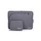 ICCI ShockProof Pouch bag and an accessory pouch bag Four Notebook 38.1 to 39.6 cm (15 to 15.6 inches) MacBook Pro / MacBook Pro Retina - Grey (Electronics)
