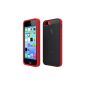 Apple iPhone 5S Tech Armor / iPhone 5 BLACK / RED FlexProtect TPU Case (Wireless Phone Accessory)