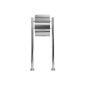 High-quality V2A stainless steel stand letterbox with newspaper compartment, 126 cm high, weight 7 kg (Misc.)