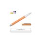 [New Upgraded Version] Kamor® Ultra-Sensitive Stylus / styli Touch Screen Cell Phone Tablet Pen (stylus pen), Dual-Purpose with Micro-Knit Technology Capacitive Stylus Pen with Fine Tip, work for Apple iPad, iPad 2, iPad 3, iPad 4, iPad Air, iPad 5, iPad mini, iPad Mini 2, iPhone 4, iPhone 4S, iPhone 5, iPhone 5C, iPhone 5S, iPhone 6, iPhone 6 Plus, Nexus 7 2012 Nexus 7, 2013, Samsung Galaxy Tab 2 7/10, Samsung Galaxy Tab 3 7.0, 10, Samsung Galaxy Tab 4, Samsung Galaxy Note 2, 3, Samsung Galaxy Note 10.1 2014 Edition tablet, Samsung Galaxy S3, S4 Mini, S4, S4 Mini, S5, Samsung Galaxy Tab S 10.5-inch tablet, Dell Venue 8 Pro, 11 per, 7, 8, HTC One, LG G2, G3 LG Optimus L7, Moto G, Moto E, Lenovo IdeaTab A1000L, Lenovo Miix 2, Asus VivoTab ME400c, Acer A1 830, LG G Pad 8.3, Sony Xperia Z2 Tablet, ASUS Memo Pad 7 ME176CX, Samsung Galaxy Tab S 10.5-Inch Tablet, Lenovo Yoga Multimode 10-inch tablet, ASUS VivoTab Note M80TA, Sony Xperia E, LG Optimus Dynamic II and all Capacitive touchscreens.  (Orange) (Wireless Phone Accessory)