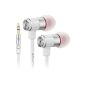 deleyCON SOUND TERS S10 - Earphones - Premium In-Ear Headphones concept for all devices with jack port - White (Electronics)