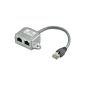 Wentronic network adapter (1x RJ45 plug to 2x RJ45 jack) silver (2 pieces) (Electronics)
