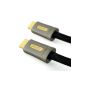 Cablesson XO Platinum HDMI 1.4 cable shielded / braided gold plated connectors 1 m Black (Electronics)