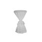 Bar table Husse - wipeable - with extra ribbon of fabric like fleece (white, 70-80 cm table diameter), Oeko-Tex 100 certified, ideal for any party, catering, club party, birthday party, event
