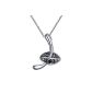 RubinEmpire® by (Old Rubin) 925 sterling silver massive necklace in black and white leaves bring good luck to a loved one (Jewelry)
