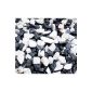 25 KG ornamental gravel marble gravel broken marble chips mix Carrara white + Nero black grit 8-16 mm