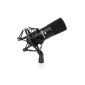 Auna CM001B studio microphone condenser cardioid microphone (XLR, incl. Shockmount, windscreen and Protective) (Electronics)