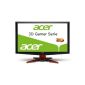 Acer GD245HQbid 61 cm (23.6 inches) 3D LCD Monitor (VGA, DVI, HDMI, contrast 80000: 1, 2ms response time, 120Hz) Black / Red (Personal Computers)