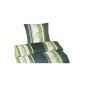 4 pieces / 2 x 2 Piece GREEN WHITE 4-seasons microfiber linens 135x200 OVP SPARSET 4tlg. / 4 pieces / 2x2tlg.