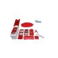 Nicer Dicer Plus - easy Decoupe Vegetables and fruit - 12 Pieces - Red