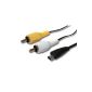 AV cable for Canon Digital IXUS 70, 75, 80, 85, 85is, 90, 90IS replaced AVC DC400 (Electronics)